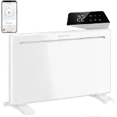 HOMCOM Smart-Panelheizung 1500 W, freistehend oder zur Wandmontage, Weiß