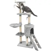 AQPET Kratzbaum Paris 138 cm mit Katzenbaum Baum Spielplatz Kratzbaum für Katzen
