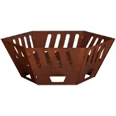 vidaXL Feuerstelle Rostoptik 60 x 60 x 23 cm Wetterfeststahl