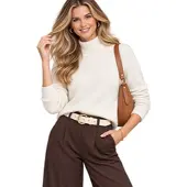 Laura scott Ledergürtel , Damen, Gr. 135, beige (cream), Rindsleder, glänzend, unifarben, Gürtel Ledergürtel, mit goldfarbender runder Schnalle - NEW