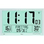 AMS F5888 Funkwanduhr mit digitaler LCD-Anzeige und Raumklimadaten