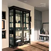 AEA Vitrine Wohnzimmer Möbel Massive Holz Vitrinen Glas Schrank Echtholz Anrichte