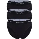 Marc O'Polo Slip "Essentials Woven", Damen, Gr. L (40), schwarz (990schwarz), Obermaterial: 95% Baumwolle, 5% Elasthan, bedruckt, unifarben, körpernah, Unterhosen Slip, mit dezenter Logodetailierung