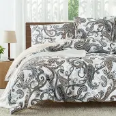 Sonstiges Bettwäsche-Set 220x240cm 3-teilig Beige Paisley Mikrofaser