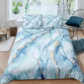 Sonstiges Kinder Bettwäsche Marmor 135x200 cm 4-teilig 100% Mikrofaser 3D Geometrie