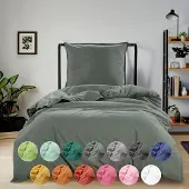 Merkloos Solidchoice – Bettwäsche, verstärkt, stonewashed, 135 x 200 cm