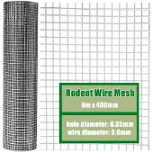 Dripio Nagetiergitter 40 cm x 6 m, 304 Edelstahl, 6 mm Maschenweite