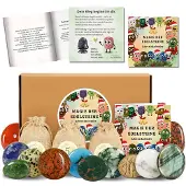 Dripio Edelstein-Adventskalender, 24 Glückssteine im Jutebeutel
