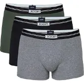 JOOP! Boxer JOOP, Herren, Gr. M, Jersey, grau (braun, schwarz, grau), Jersey, Obermaterial: 95% Baumwolle, 5% Elasthan, Unterhosen Boxer, aus Jersey, in klassischen Farben