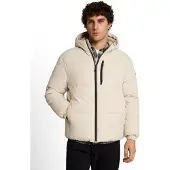 Tom Tailor Steppjacke DENIM, Herren, Gr. L, beige (dusty beige), Web, Obermaterial: 100% Polyester. Futter: 100% Polyester, regular fit taillenbedeckt, elastischer Bund, Jacken Steppjacke, mit Kapuze