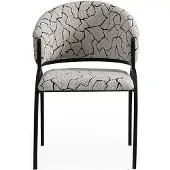 AEA Polster Gemusterter Einsitzer Designer Polsterstuhl Esszimmer Stühle