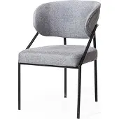 AEA Grauer Polsterstuhl Esszimmer Designer Stühle Metallgestell Luxus Möbel