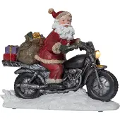 Star Trading LED-Dekoleuchte Merryville, Santa auf Motorrad