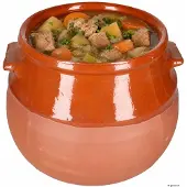 MamboCat Tontopf 2,5L teilglasiert mediterran Eintopf Schmorgerichte Suppe