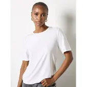 Apricot T-Shirt "Basic T-Shirt", Damen, Gr. XS (34), weiß, Stretch, Obermaterial: 89% LyocellTENCEL LyoT. 11% Elasthan EL., unifarben, normal normal, Rundhals, Tops T-Shirt