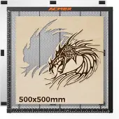 Merkloos Wabenstruktur-Lasertisch, 500 x 500 mm, mit Aluminiumplatte
