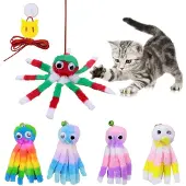 Sonstiges 5er Set Katzenspielzeug Oktopus Plüsch mit Katzenminze und Glöckchen
