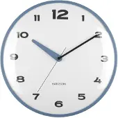 Karlsson - Wanduhr Brisk Dome - Blau - 40x40x1 cm