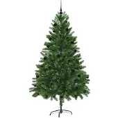 vidaXL Weihnachtsbaum mit 300 LEDs mit Ständer Grün 210 cm PE