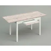 OEM Ausziehtisch laminiert Metall 100x60 cm bis 150x60 cm