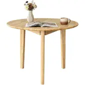 Dripio Runder Esstisch aus Massivholz, 80 cm, Natur