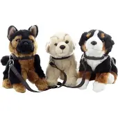 Uni Toys Plüschhund mit Leine, 16 cm, umweltfreundlich