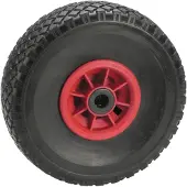 Dripio Steckwagenrad pannensicher 260x85x20 mm, Nabe 75 mm, rot