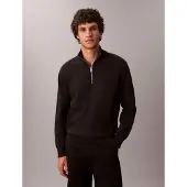 Calvin Klein Strickpullover Stehkragen mit Reißverschluss, Regular fit