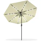 Sonstiges Sonnenschirm Gartenschirm 300/350cm Beige mit Kurbe und UV-Schutz
