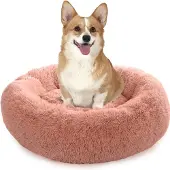 Sonstiges Hundebett Donut Plüsch Waschbar Rund Rosa 70cm