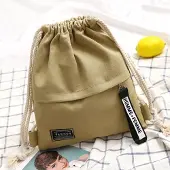 K&M Mehrzweck-Rucksack Beutel mit Kordelzug Beige