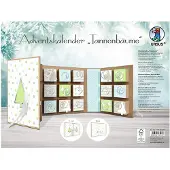 Dripio Adventskalender Buchform Tannenbäume 22,4x16,1x5,3 cm Kraftkarton