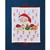 OEM Kreuzstich-Set Adventskalender Weihnachtsmann und Mäuse 38x46 cm