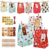 Dripio Adventskalender zum Befüllen, 24 Tüten, Bastelset, DIY, Weihnachten