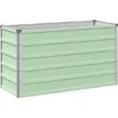 vidaXL Hochbeet im Garten Pastellgrün 100 x 40 x 55 cm Stahl