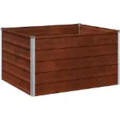 vidaXL Hochbeet im Garten Wetterfeststahl 100 x 80 x 55 cm Stahl