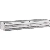 Syfax Hochbeet im Garten Verzinktes Silber 160 x 40 x 24 cm