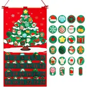 Dripio Filz-Adventskalender mit 24 Ornamenten, 76x42 cm, Countdown
