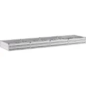 Syfax Hochbeet im Garten Verzinktes Silber 320 x 80 x 24 cm