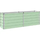 vidaXL Hochbeet im Garten Pastellgrün 160 x 40 x 55 cm Stahl