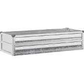 Syfax Hochbeet im Garten Verzinktes Silber 100 x 40 x 24 cm