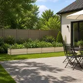vidaXL Hochbeet im Garten Elfenbein 320 x 40 x 24 cm Stahl