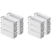 Merkloos Set aus 6 stapelbaren Aufbewahrungsboxen mit Griff