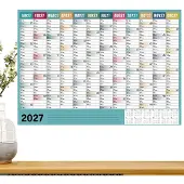Merkloos Zweiseitiger Wandkalender für das Jahr 2027