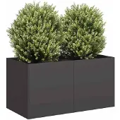 Merkloos Erhöhtes Blumenbeet aus kaltgeformtem Stahl, schwarz