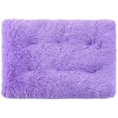 Sonstiges Hundebett Rechteckig Flauschig Plüsch Haustierbett Katzenbett Weich Warm Lila M 65x50cm