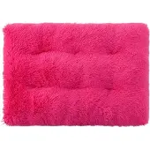 Sonstiges Hundebett Rechteckig Flauschig Plüsch Haustierbett Katzenbett Weich Warm XS 45x30cm Rosenrot