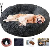 Sonstiges Hundebett Rund Donut Nest Waschbar M-60cm Dunkelgrau