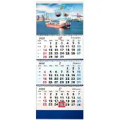 Merkloos Wandkalender für 2026 mit monatlicher Planung und nautischem Design