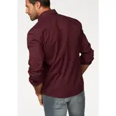 Arizona Langarmhemd , Herren, Gr. 39/40 (M), N-Gr, rot (bordeaux), Obermaterial: 100% Baumwolle, unifarben, regular fit, Hemden Langarmhemd, regular fit, mit Knopfleiste, aus Baumwolle, Topseller